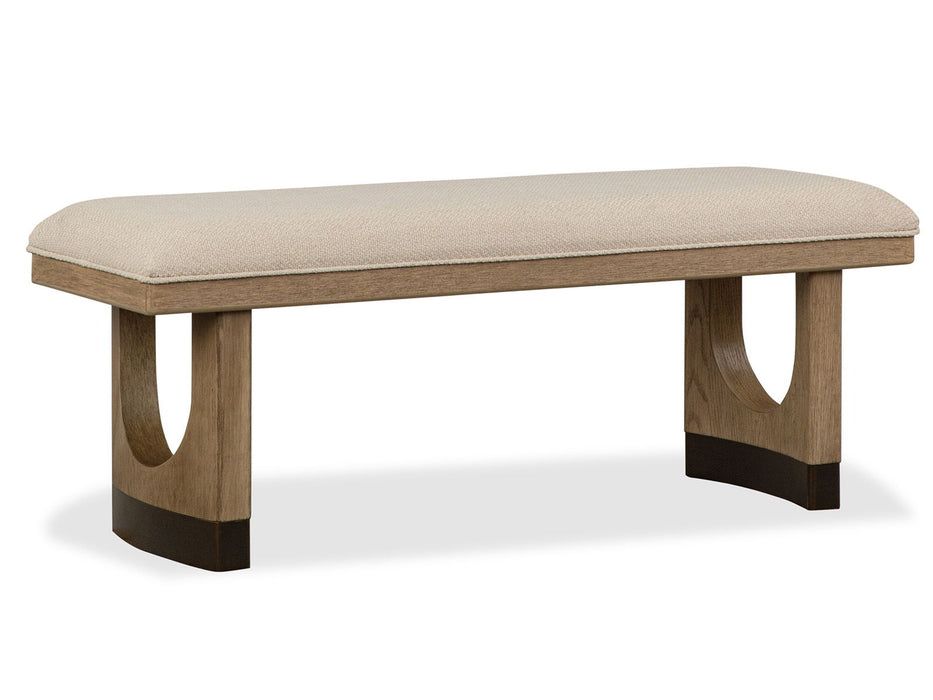 Tristan - Upholstered Backless Bench With U-Shaped Legs - Swiss Coffee Magnussen Furniture
