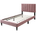 Bed With Channel Tufted Adjustable Headboard Home Essentials