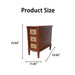 Narrow Side Table With 3 Drawers, Nightstand For Bedroom - Walnut Home Essentials