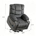 Ultra Wide Electric Lounge Chair With Hot Massage Heating And Auxiliary Standing Function, For Living Room - Gray Home Essentials
