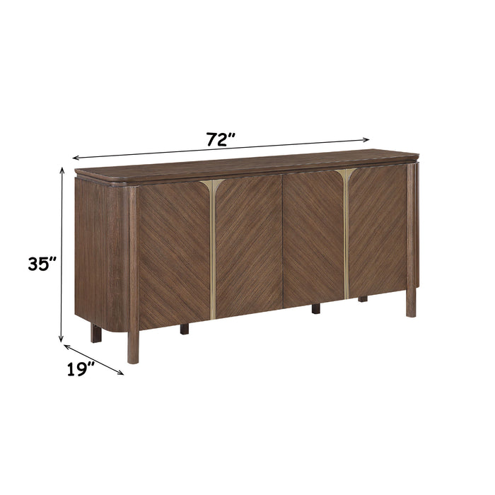 Ouida - Server - Brown / Gold Acme