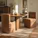 Vintage Upholstered Dining Chairs (Set of 2) Noble House