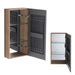14" Bathroom Mirror Cabinet With Adjustable Shelves, Wall Mounted Medicine Storage Cabinet Frame With Soft Closing Hinges - Imitative Oak Home Essentials