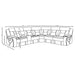 Barton - Upholstered Power Reclining Sectional Sofa - Gray Furniture Max