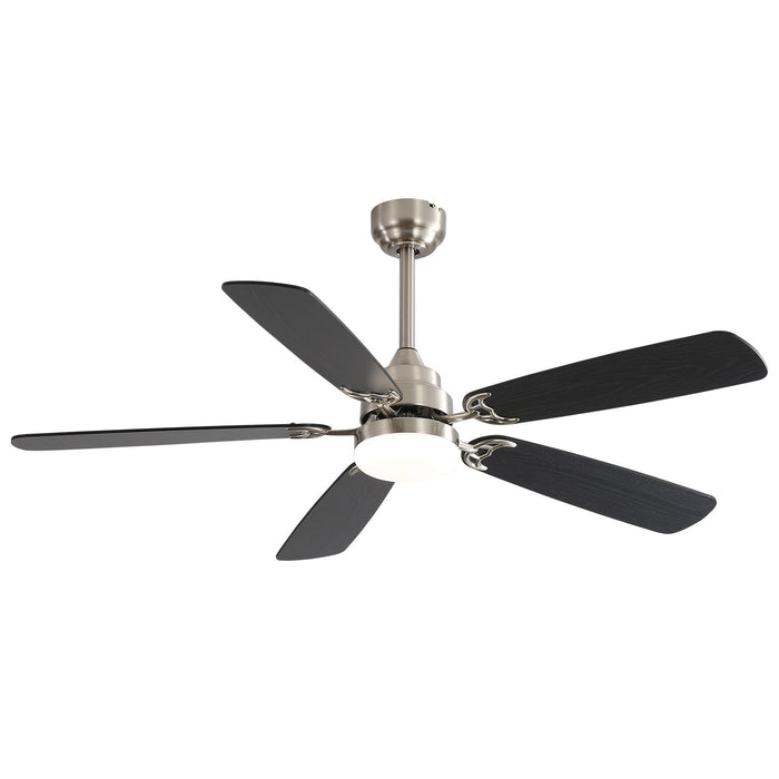 Ceiling Fan With LED Light, 6 Speed Wind, 5 Blades, Remote Control DC Motor
