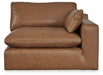 Emilia - Raf Corner Chair - Caramel Signature Design by Ashley®