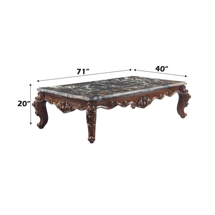 Forsythia - Coffee Table - Marble Top & Walnut