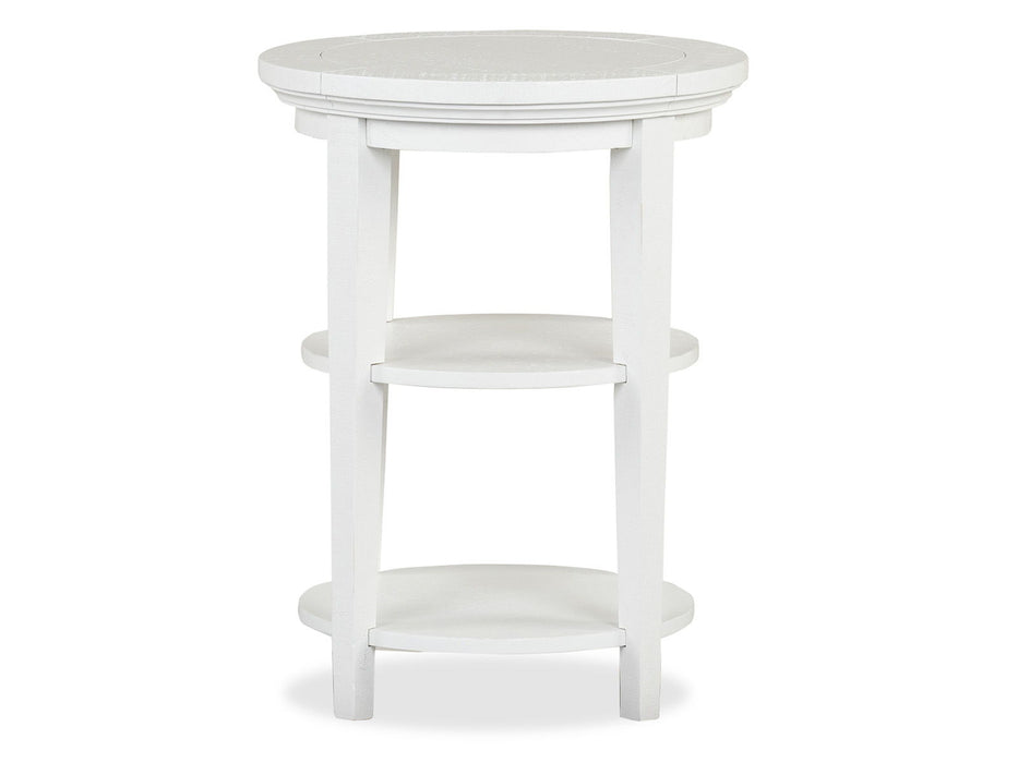 Heron Cove - Round Accent End Table - Chalk White Magnussen Furniture