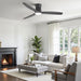 52" Ceiling Fan With Light, Dimmable DC Reversible Motor, 3 Blades Daily Nest