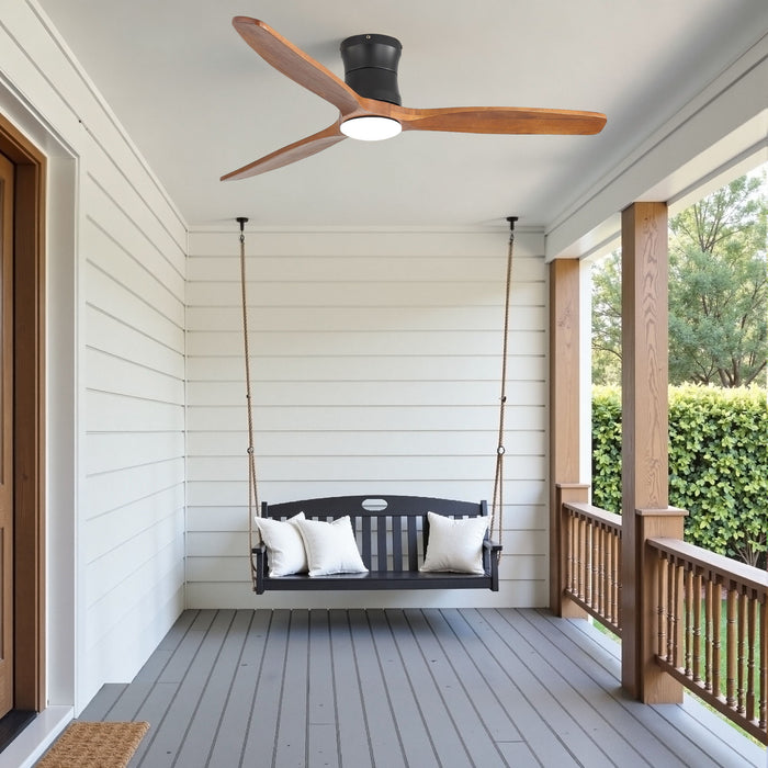 52" Ceiling Fan With Light, Dimmable DC Reversible Motor, 3 Blades Daily Nest