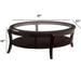 Contemporary Table With Open Lower Shelf Home Essentials