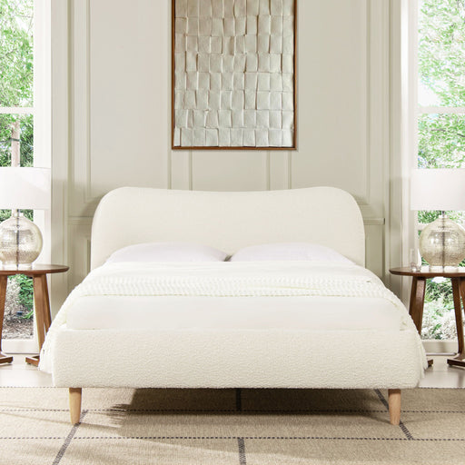 Roman - Curved Headboard Upholstered Platform Bed Jennifer Taylor Home