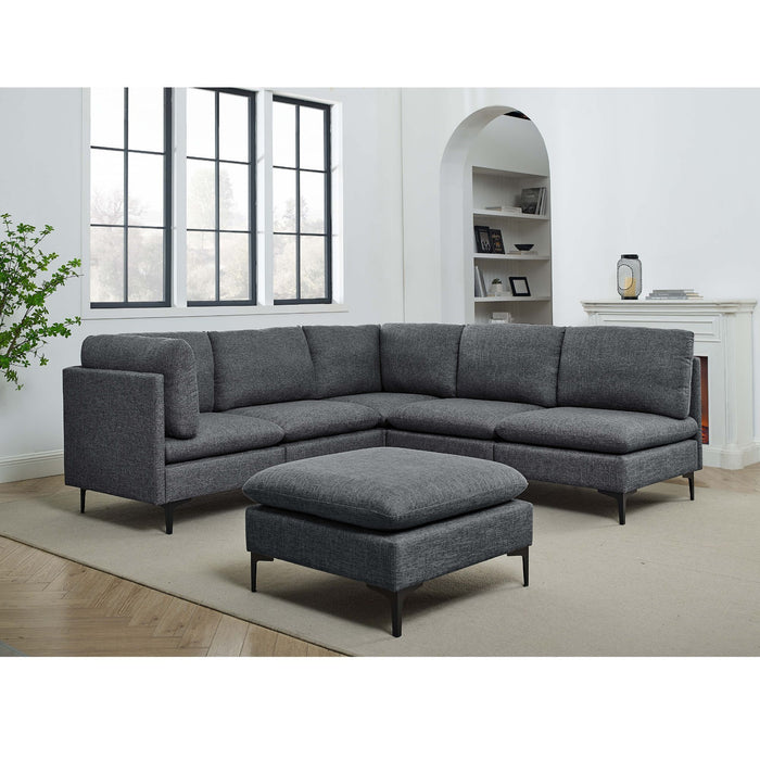 Upholstered Modular Sectional & Tall Legs Home Essentials