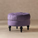 Dawn - Tufted Round Ottoman Nailhead Accents - Purple Jennifer Taylor Home