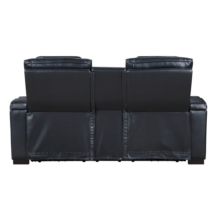 Ephron - Power Motion Loveseat With Console, Power Headrests, LED & Speakers - Black ACME