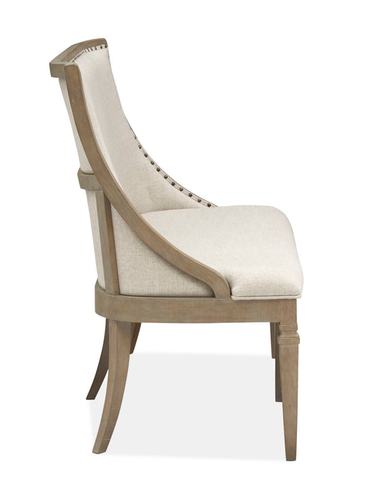 Lancaster - Bench With Upholstered Seat & Back - Dovetail Gray Magnussen Furniture