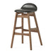 Contemporary Bar Stool With Stylish Seat And Small Backrest Noble House