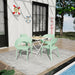 4 Piece Set Of Modern Designed Single Chairs With Folding Square Table Home Essentials