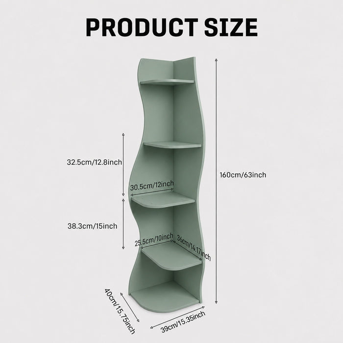 5 Tier S - Shaped Corner Shelf For Living Room Home Essentials