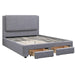 Contemporary Upholstered Bed With Storage Drawers Home Essentials