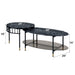 Silas - Nesting Coffee Table Set - Faux Marble Top & Black ACME