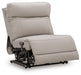 Gravier - Power Armless Recliner With Adjustable Headrest - Gray Benchcraft®
