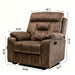 Electric Lift Chair With Heating And Massage, 180° Recline - Brown Home Essentials