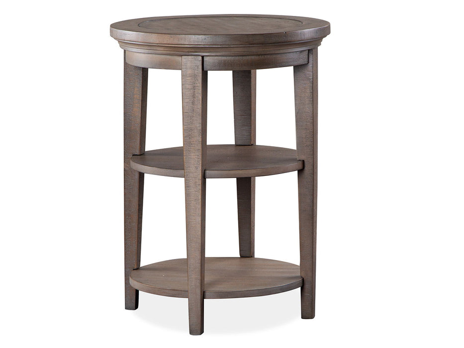 Paxton Place - Round Accent End Table - Dovetail Grey