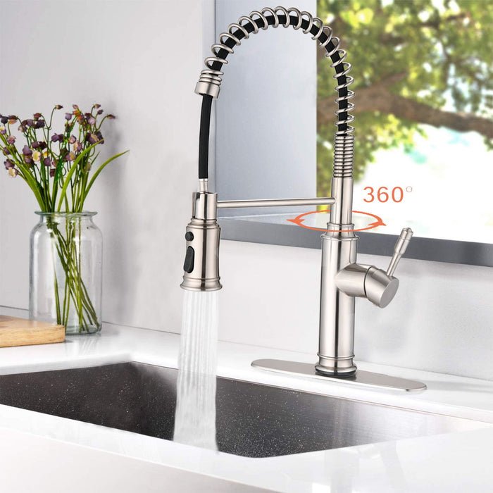 Touch Kitchen Faucet With Pull Down Sprayer Nickel