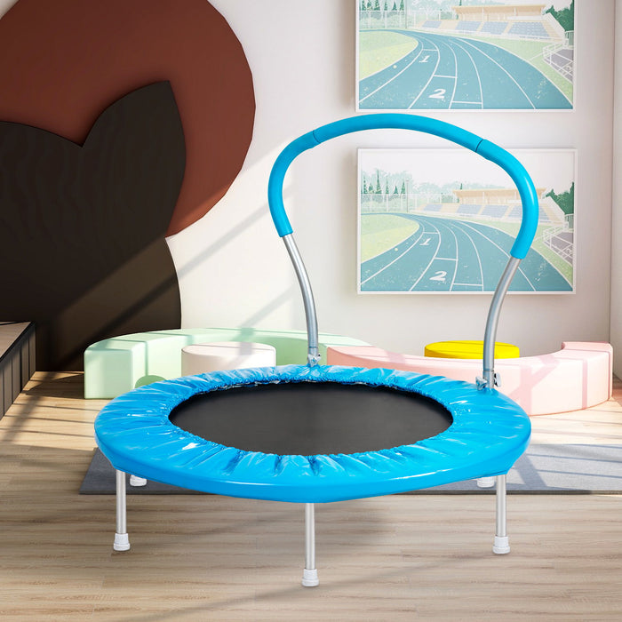 Trampoline With Handle - Blue