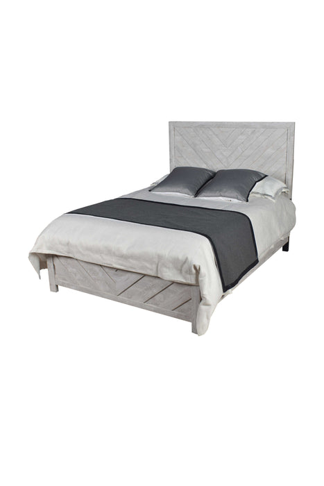 Denver Queen 4 Piece Modern Style Storage Bedroom Set Made With Wood In Gray