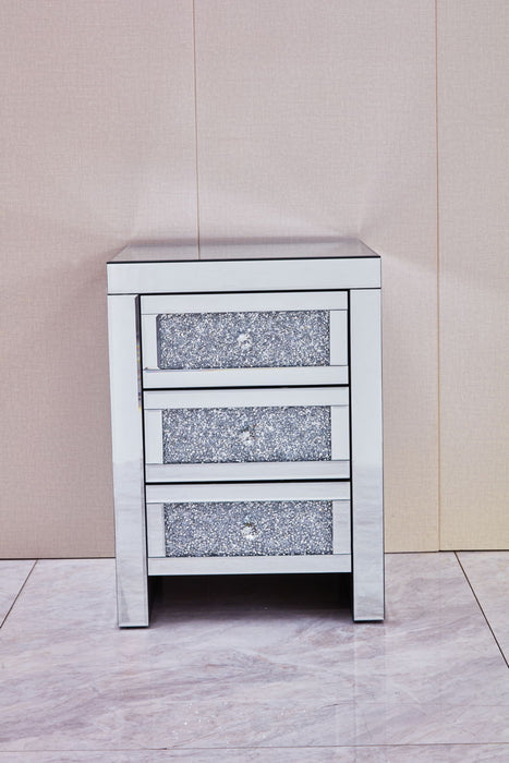 Flash Silver Combination TV Fireplace Cabinet