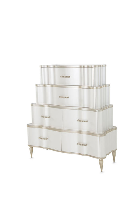 London Place - 6-Drawer Tiered Chest - Creamy Pearl