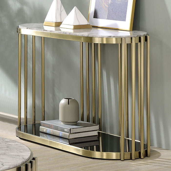 Ofelia - Sofa Table - Antique Brass / Black