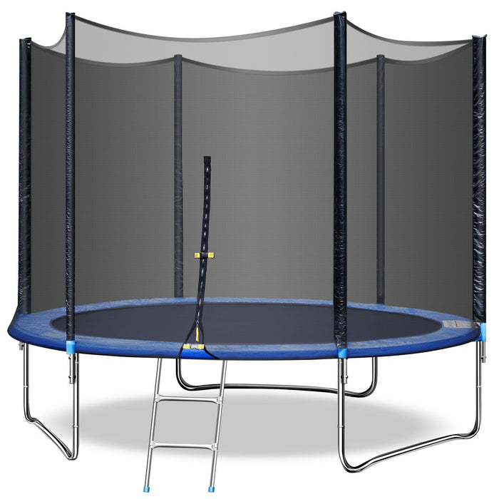 10Ft Trampoline With Safe Enclosure, Outdoor Fitness Trampoline For Kids And Adults