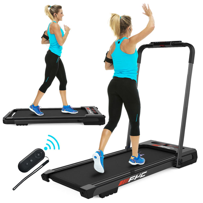 Fyc Under Desk Treadmill 2 In 1 Folding Treadmill For Home 2. 5 Hp, Installation Free Foldable Treadmill Compact Electric Running Machine, Remote Control & Led Display Walking Running Jogging For Hom