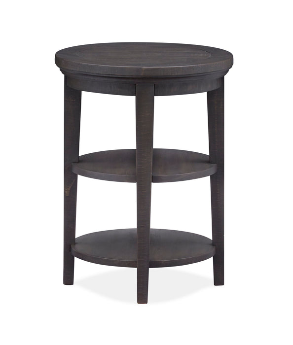 Westley Falls - Round Accent End Table - Graphite