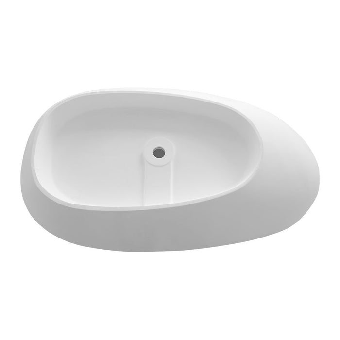 1500Mm Small Size Solid Surface Stone Bathroom Freestand Bathtub - White