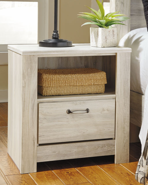 Bellaby - One Drawer Night Stand - Whitewash Signature Design by Ashley®