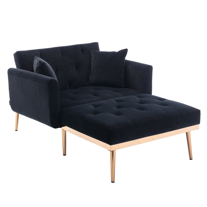Coolmore Chaise / Lounge / Chair / Accent Chair - Black - Fabric