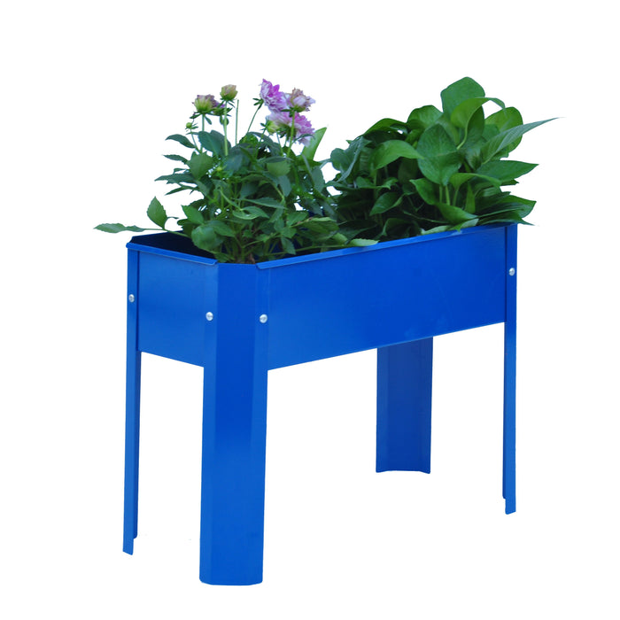 Elevated Garden Bed, Metal Elevated Outdoor Flowerpot Box, Suitable For Backyard And Terrace