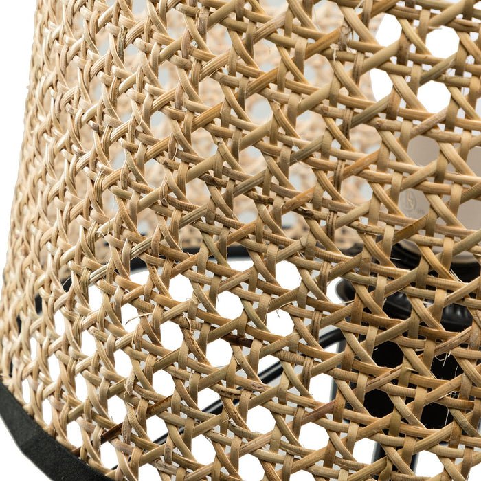 Temesa Rattan 21. 3" Table Lamp With In Line Switch Control And Metal Legs