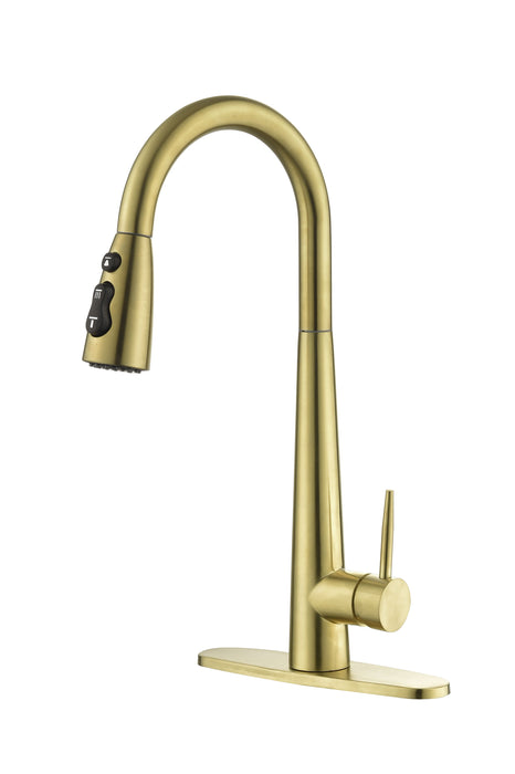 Kitchen Faucets With Pull Down Sprayer, Kitchen Sink Faucet With Pull Out Sprayer, Fingerprint Resistant, Single Hole Deck Mount, Single Handle Copper Kitchen Faucet,