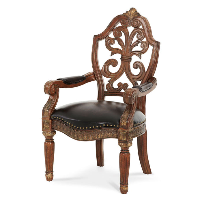 Villa Valencia - Pull-up Desk Arm Chair - Classic Chestnut