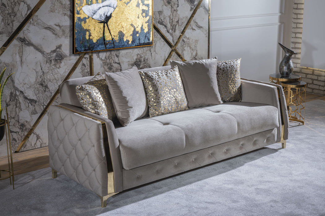 Lust 3 Pieces Modern Living Room Set In Taupe