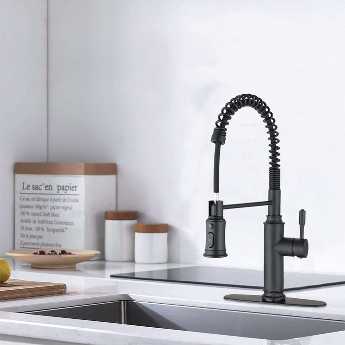 Touch Kitchen Faucet With Pull Down Sprayer - Black
