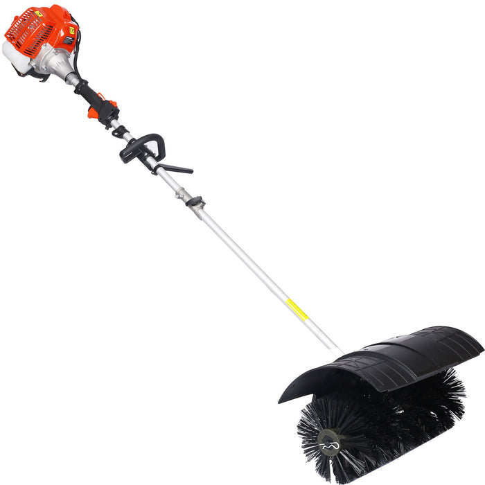 Snow Sweeper Gasoline Powered Broom Sweeper, 52Cc 2 Stroke, Broom Brush 21X10" Epa