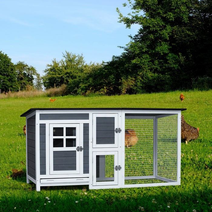 Outdoor Indoor Poultry Cage Small Animal House Outdoor Chicken Hutch Coop With Running Cage