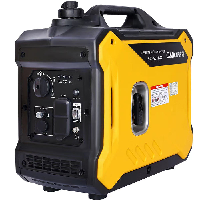 Super Quiet Inverter Generator 2000W Portable - Yellow