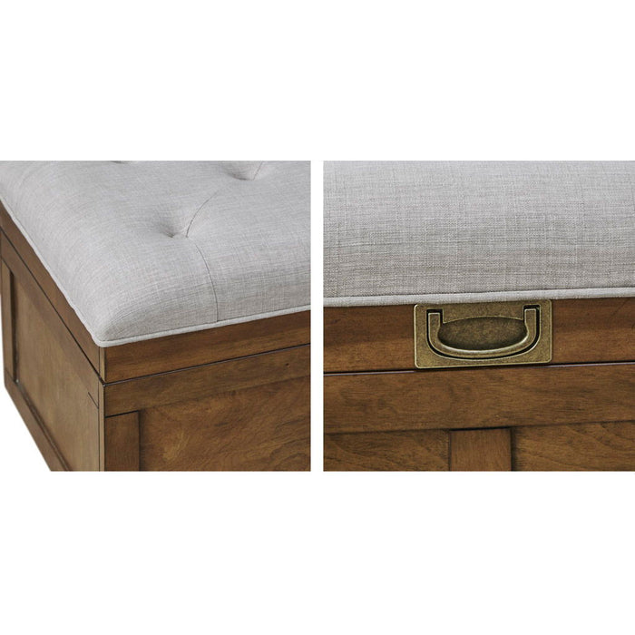 Klara Wood And Upholstered Soft Close Storage Bench